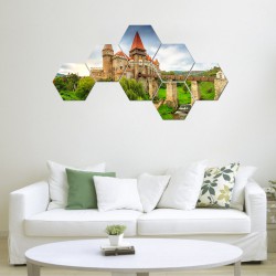 Set tablouri hexagonale Castelul Corvinilor
