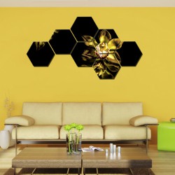 Set hexagonal Gold Orchid