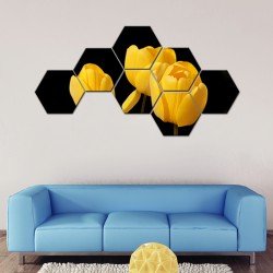 Set hexagonal Lalele galbene
