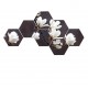 Set hexagonal flori albe