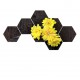 Set tablouri hexagonale flori galbene