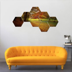 Set tablouri hexagonale Padure