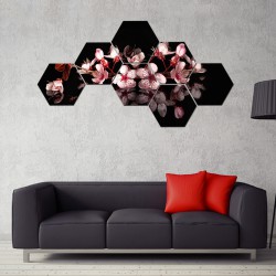 Set tablouri hexagonale Ramura 03